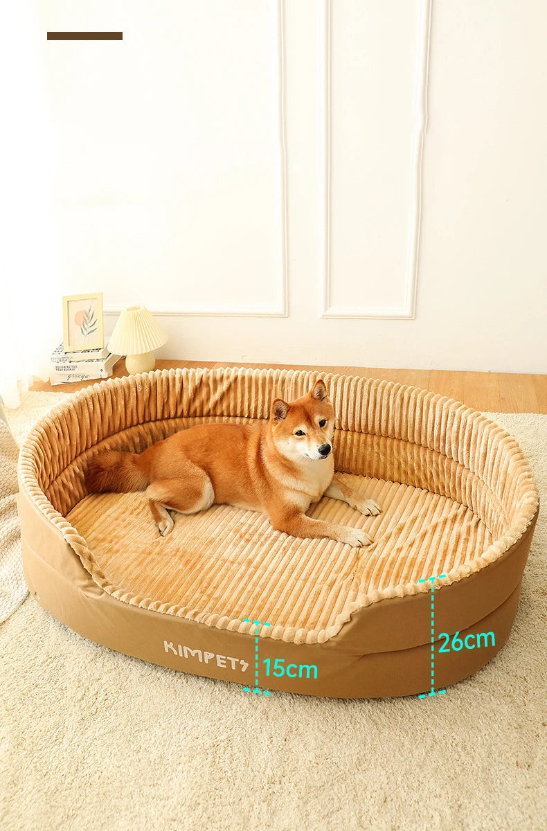 Kimpets Pet Dog Bed Removable Cat Mat Square Plush Kennel Washable Thickening Waterproof Big Medium Small Dog Sofa Bed Cushion