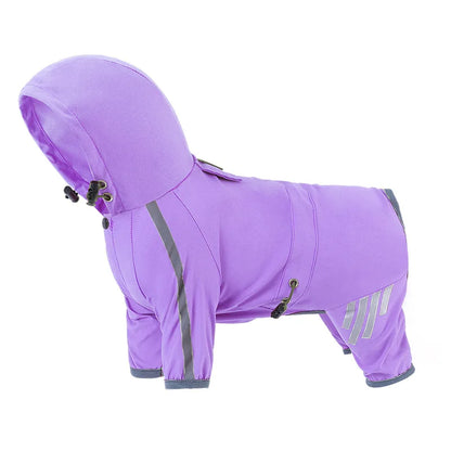 Dog Raincoat Reflective Waterproof Pet Clothes for Chihuahua Maltese Rain Coat Small Medium Dogs Jumpsuit Raincoat Dogs Overalls