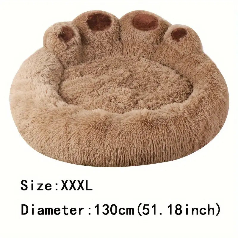 Long Warm Soft Plush Cat Bed