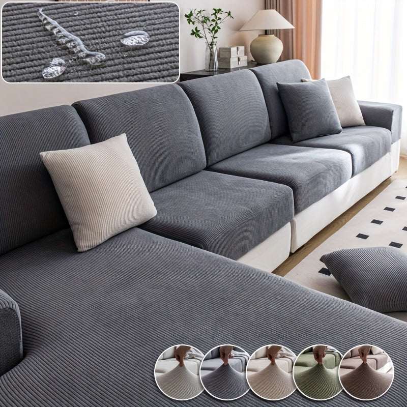 1pc Elastic Four Seasons Universal Stretch Sofa Cover, Simple Modern Style Non-slip Sofa Slipcover, Living Room Sofa Protector Couch Cover Suitable For Office Home Decor