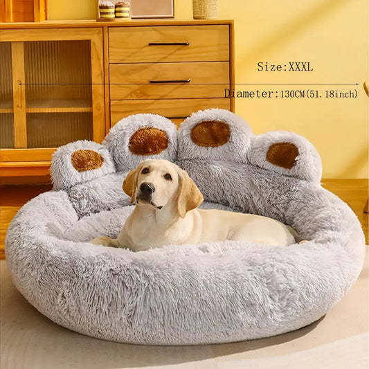 Long Warm Soft Plush Cat Bed