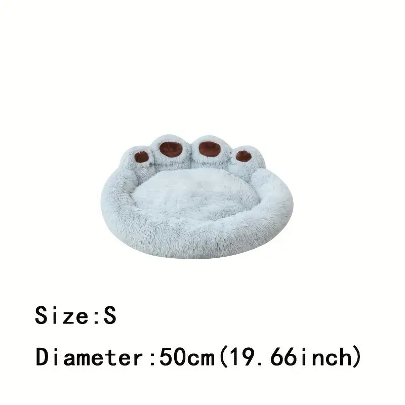 Long Warm Soft Plush Cat Bed