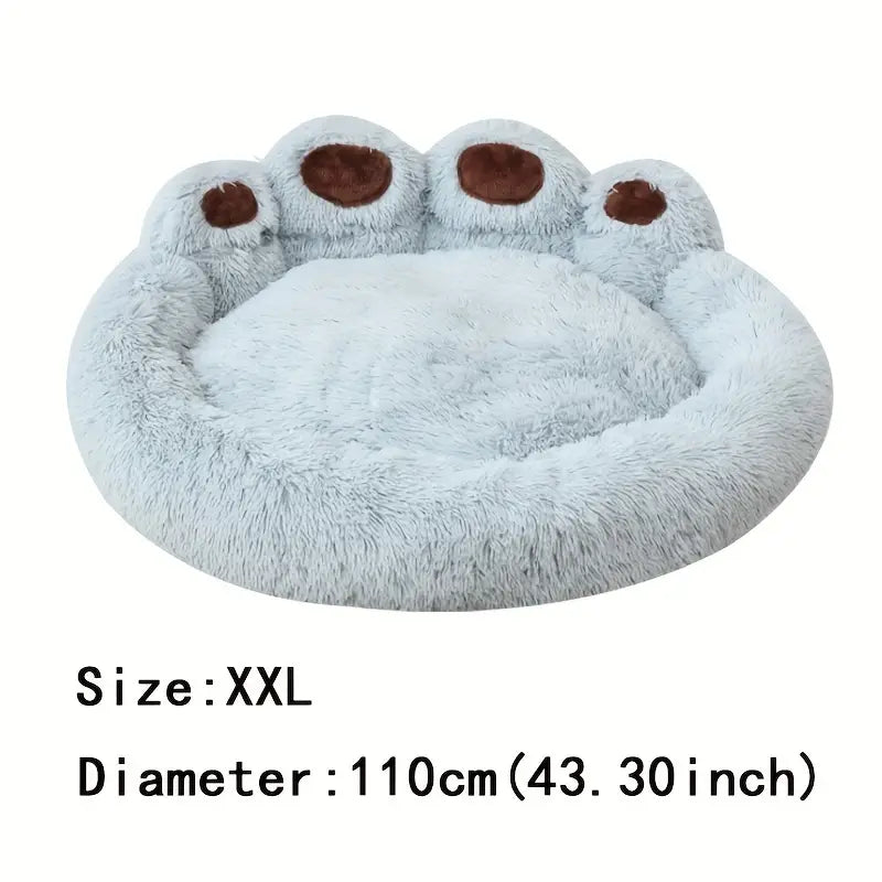 Long Warm Soft Plush Cat Bed