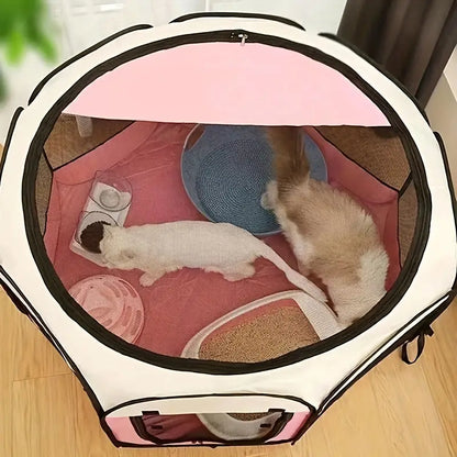 Foldable Octagon Pet Playpen Tent