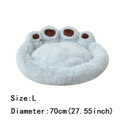 Long Warm Soft Plush Cat Bed