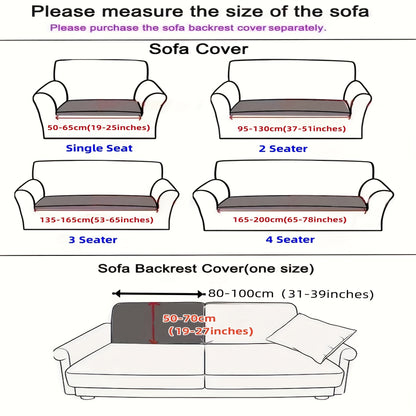 1pc Stretch Sofa Cover/Pillowcase With Anti-Slip Backing Couch Cover For Pets, And Cats Velvet Sectional Couch Cover Pillowcases, Backrest Covers Must Be Purchased Separately