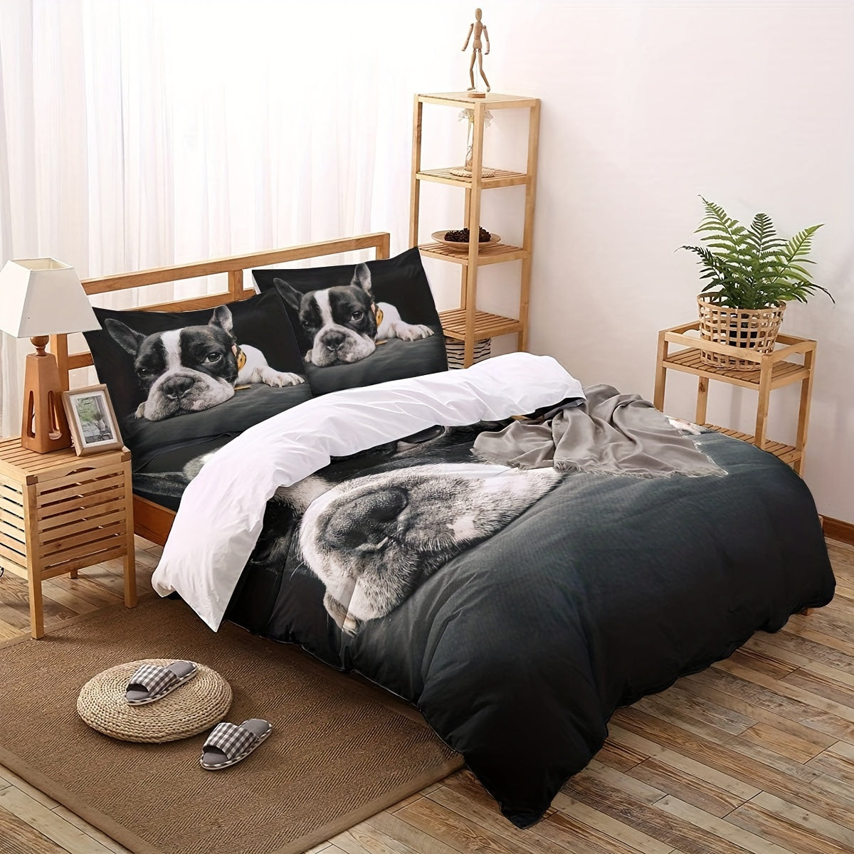 2/3pcs Duvet Cover Set (1 * Duvet Cover + 1/2 * Pillowcase, Without Core), Animal Themed Dog Bedding Set, 3D Printed Bedding Set, Soft And Comfortable Bedroom And Guest Room Duvet Cover