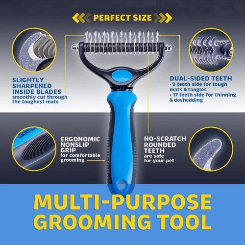 2 in 1 Deshedding & Undercoat Grooming Brush