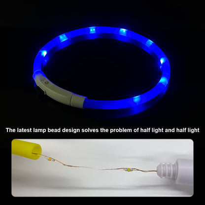 Night Luminous Charge Collar Pet Accessories Night Safety Flashing Glow  Collar Dog Loss Prevention Led Usb Dog Collar