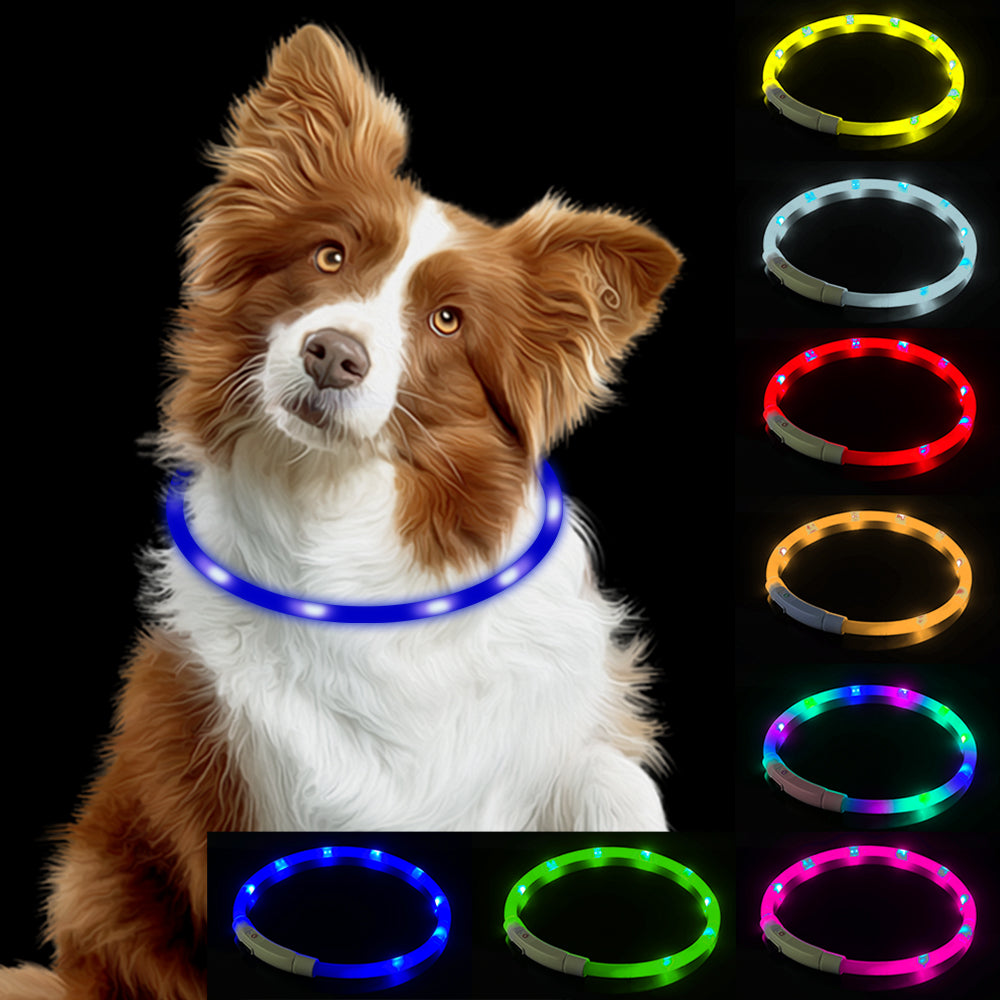 Night Luminous Charge Collar Pet Accessories Night Safety Flashing Glow  Collar Dog Loss Prevention Led Usb Dog Collar